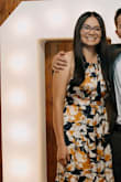 A beautiful dress , I used for a summer wedding and my graduation. The materials are good quality. I would recommend to anyone to buy it!. It looks elegant and fresh. Everyone complimented my dress. - Monica M.