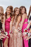 We received the dress in a timely manner, it fit like a dream, beautiful quality fabric.. We will definitely be ordering again. Lulus has become a fast favorite! 10 out of 10 recommend!! (My daughter is the girl in the middle in the picture) - Lara L.