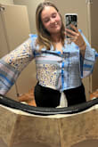 Im obsessed with this shirt. I usually don't buy clothes that don't have a little stretch to them but this is too cute to not love! - Kayla B.