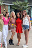 I wore this dress to a Mother's Day brunch. It's a perfect sundress in a beautiful, bright color. The halter top style is flattering. The length was just right for my height. You can't wear a bra because the back is open but I wore sticky boobs and they stayed in place very well. I felt comfortable and happy in this dress. - Rebecca H.