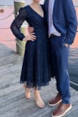 This fit so well! Perfect wedding guest dress. Very flattering. I felt beautiful and classy. I wore boob tape to keep the deep v in check but probably would have been ok without it. (Shoes were also Lulus!) - Evan D.