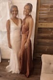This dress was absolutely perfect for our small & simple wedding. I ordered and paid for next day shipping it was on my door steps at 11 am the next morning. The dress was extremely comfortable and light weight. 100% satisfied with my purchase. - Heather S.