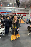 I bought several dresses for my graduation and ended up choosing this one. I got so many compliments. It runs true to size and is on the long side. I'm 5'6 and needed to wear heels. - Brenna B.