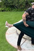My pinky toe kept slipping out, plus the shoes weren't very secure... Love the way they look, but just weren't right for my feet - Nadine M.