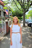 I bought this dress for an upcoming vacation to Italy but also used it for a recent mini photoshoot! It fits beautifully, I have wide hips and this skirt hid them so well. The skirt isn't heavy and flows a lot while walking. I am comfortable and can wear this all day long. Super flattering, you won't regret ordering this! I hardly write reviews but felt compelled to do so for anyone else who also still might be on the fence! - Jacqueline P.