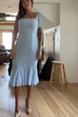 Fits perfectly, very flattering. only returning because its for a wedding guest dress and turns out to be the same color as the bridesmaid dresses. loved it though. i am 65" tall 145 lbs. - Mary-Jo C.