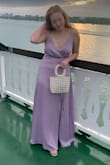 This was the perfect height when I wore 3-inch heels. The only thing is that the pleat of fabric in the front hung down  bit as if there was too much fabric but ironing it down helped. Very comfortable and true to color - Sally A.