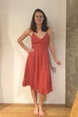 I liked this dress but decided not to keep it. I probably would order a smaller size: On Lulu's I can never decide if I should get an S or XS but because this one is very adjustable around the waist, shoulders and bust, I think an XS would have worked better for me. - Zoe R.