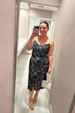 This dress fit me so well and the ruching around the midsection is so flattering. I got so many compliments on this dress! - Mali F.