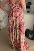 Loved this dress! Super comfortable, the colors are beautiful, fit at the top was perfect. Since I'm shorter (5'4), I definitely would need to get it hemmed since it's so long but everything else was great! - Briana G.