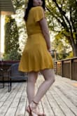 Love this dress! It's very comfy and flowy. Perfect for summer. The top is big though so I have to pin it or I'd be showing the world my boobs. An easy fix though with a couple of safety pins (it's pinned in the photo). Perfect length for this 5'8" gal. - Rhian B.