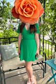 Love the color, the fabric is light and perfect for spring to summer. Overall it's a great wrap dress you can dress down or up depending on the occasion. - Michele D.
