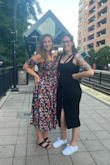 Somehow this dress is sexy and casual at the same time. Heel or sneaker or sandal, it all looks great. 
It is snug to your body but a little thicker material that I find smooths me out. 
Friends love it and borrow it. Pictured friend :) - Emily D.