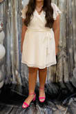 Perfect little white dress! Lined so that it wasn't see thru. Great fit, Flowy & comfortable. - Addison H.