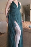 I honestly thought I'd have to hem or let some fabric in/out,  but the dress fits really well! Better than any dress I've ever tried on in a shop. I bought this for an early June wedding in Emerald. 100/10! - Emily L.