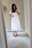 In searching for a dress to wear to my wedding welcome dinner I probably tried a dozen outfits. Feeling super exhausted and discouraged, I pulled the trigger on this one and it's absolutely perfect. Really nice material, super light, not see-through, and nicely customizable with the two tie points. So so happy I found this! - Erin R.