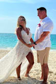 Bought this dress for my vow renewal; so many compliments so many asked where I got it. It was absolutely perfect for my beach ceremony sexy and classy, and hugs curves - Erica A.