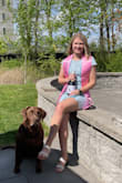 I saw this dress and I knew I wanted it to fit right for graduation, but I ordered a few others just in case. The back is so pretty and the dress is very flattering. It's not super soft but I still recommend it because it's so cute. - Abby O.
