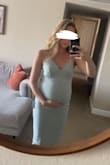 Wanted a dress that shows off the new baby bump and this was super comfortable and flattering. Medium fit like a glove for my bump size right now. - Mackenzie K.