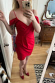 I'm pretty boxy but this dress gave me good curves. The color is gorgeous too. Overall such a good dress for the price! - Colleen F.