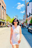 The dress fits perfectly and the material is fantastic with a double layer. I loved this dress a lot - Sravani V.