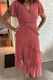 Love this dress! It fits snug around the bust making it a slow zip-up process but I think sizing up would be too big. Material looks and feels great. - Amber S.