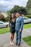 This dress fits perfectly to size!  I wore it to my children's school's auction.  It was sexy without being overly revealing.  I'm on the smaller chest size and the low v was perfect.  The fit was very flattering.  Would highly recommend this dress! - Nicole K.