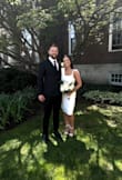Got this dress for my city hall wedding and it was perfect. It does run small so definitely size up, especially if you have larger boobs. Other than that it was perfect! - Brooke T.