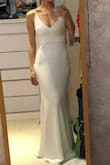 I bought it becuz I saw my friend wore it and looked great on her, this dress is heavy and low cut so need to be careful your Nubra might show up if you don't pay attention. It's a nice dress but Not for me so I returned it. - Yolanda Y.