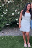 Wore this for my bachelorette! Loved the way it fit and look. Felt so beautiful. Would recommend it to others. Deff size a little up but the back straps make it easy to tighten or loosen. - Ann A.