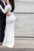 Beautiful dress, looks so elegant and well made, it does slide up a bit and gather up top but then again I didn't have it altered. I loved it! - Stephany G.