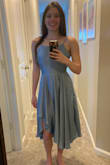 I got the blue dress, and loved it! It was so beautiful with the bow in the back and was accurate to the photo! Lulus has great stuff! Love your products - Karly M.