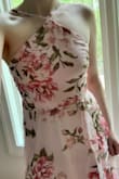 I love this dress and it's SO flattering! It fits like a glove but it's WAY too long, even with heels. Otherwise, I would have given it 5 stars. So, unfortunately, I will be returning. I think if you're a taller girl, this is your dress! - Rachael S.