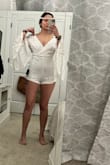 I am a short girl, and this was way too short for me. I wanted to keep this because it looks so precious and unique, but felt cheeks hanging out or camel toe moment. So disappointed, tried it on, laughed, and sent it back. - Vanessa C.