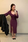 I wore this for the opening night of a show I was in and it was figure-flattering, but also cozy and comfortable. It's sexy, classy, very well-made, and the color is gorgeous. I highly recommend it! - Megan L.