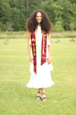 This dress was beautiful. I ordered it for graduation photos, but this could be dressed up with heels or down with flats. The material is high quality and does not stretch. I did not need to wear a bra with this dress either. I loved it! - Isabella B.