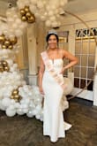 I wore this dress for my bridal
Shower!! I got SO many compliments and it fit like a glove. Added a Pearl belt . - Laura S.