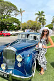 Beautiful dress! Very comfortable and felt glamorous in it. Receive lots of compliments. Liked it so much. I bought another one in a different color but sized down to the medium for that one. Fit perfect! - Kristene T.