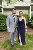 This dress was amazing! It is a little long but you can wear heels and it is perfect. It can be dressed up or down with some jewelry. The color is definitely closer to a black then a navy blue. Would definitely recommend! - Audrey J.