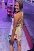 I absolutely LOVED this dress for our going out night at my Bach!! Comfy, cute, and so fun - Hannah B.