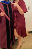 I wore this to my fiancé's graduation and absolutely loved it! I got it for the color mainly, but the dress fit super well and I received so many compliments on it! 10/10 recommend this dress :) - Brianna G.