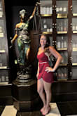 After my law school graduation, we went out to dinner and this was the outfit I chose. Perfect fit and very sexy/flattering. I bought the recommended shoes from Lulus and found a cute matching rhinestone belt on Amazon. So many compliments!!! - Christy E.
