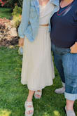 I love this skirt! I bought it for work and ended up wearing it for my bridal shower as well. I got SO many compliments. The material feels high-quality, it is the perfect length and the cream color is perfect! - Rachel M.