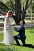 So glad I found this dress at the last minute. The dress is on budget, simple nice style, and was able to fit me when I was 27 weeks pregnant - Jessica C.