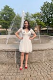 This dress was absolutely perfect for graduation. I struggle with white dresses cause they can be see-through but this one has 2 layers underneath the outmost layer! I love lace, the sleeves fit perfectly and I received so many compliments! - Kaitlyn A.