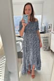 Bought this dress for a wedding and it fit perfectly! Super comfortable and love the color. - Roxane T.