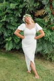 This dress was a great fit for a bridal shower! However, I live in Hawaii and the material of the dress was very THICK! Still beautiful though! - Bobbi G.