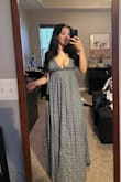 Beautiful dress, it is so stunning. I did the straps halter style to give the girls more support. This is big breast friendly! I wear a 32E and the small still fit well - Victoria D.