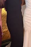 The fit of this dress was perfect! It has some stretch to it so it was amazingly comfortable! I received several compliments! I did have to get it hemmed like an inch, but the fit everywhere else was perfect! - DeeAnn M.