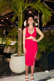 This set is so comfortable and cute! You can still wear a bra with the top without the bra showing. You could also mix and match and wear the pieces separately - Laura S.